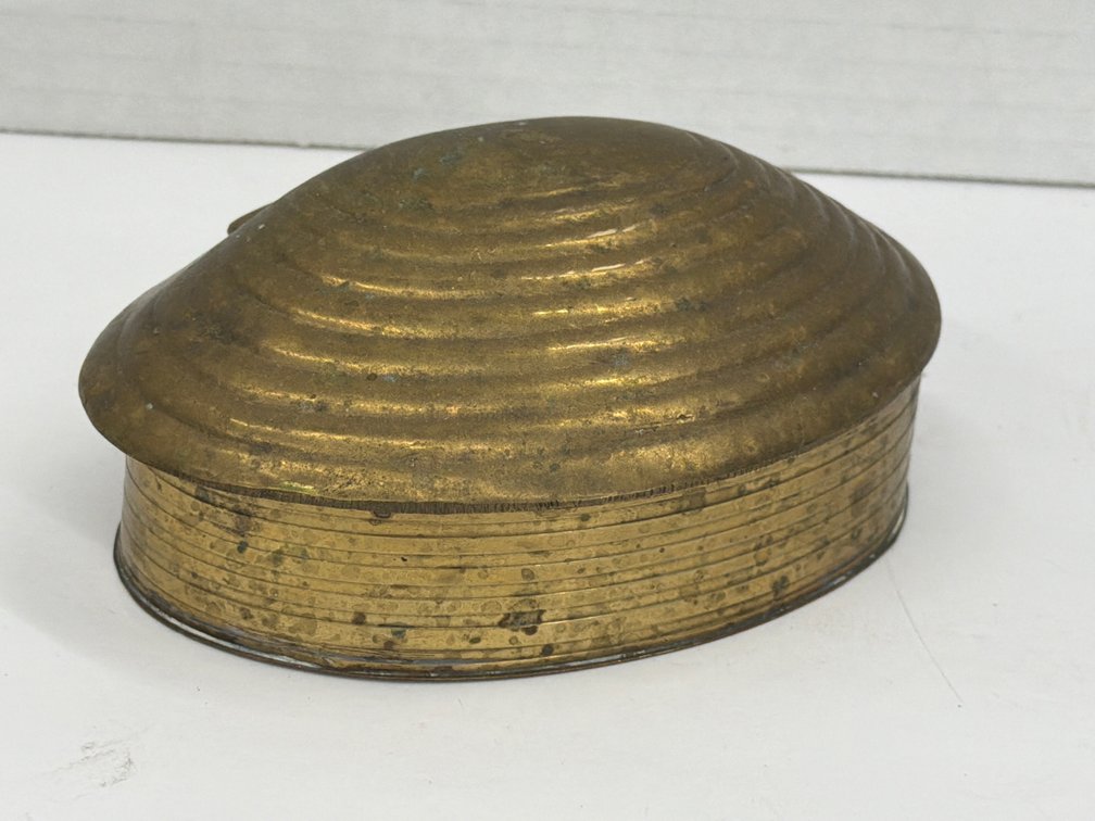 Brass Scalloped Shell Trinket Box