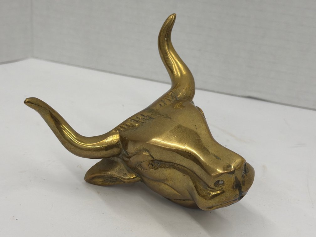 Brass Bull Head Decorator