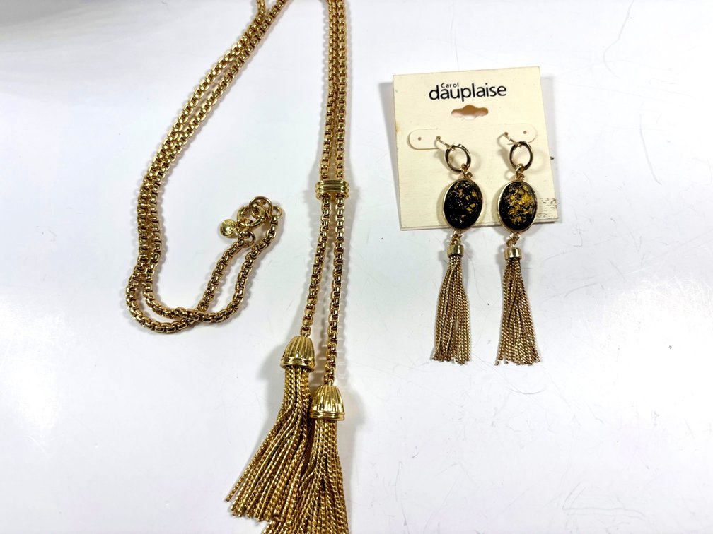 JCrew Necklace and Carol Dauplaise Earrings