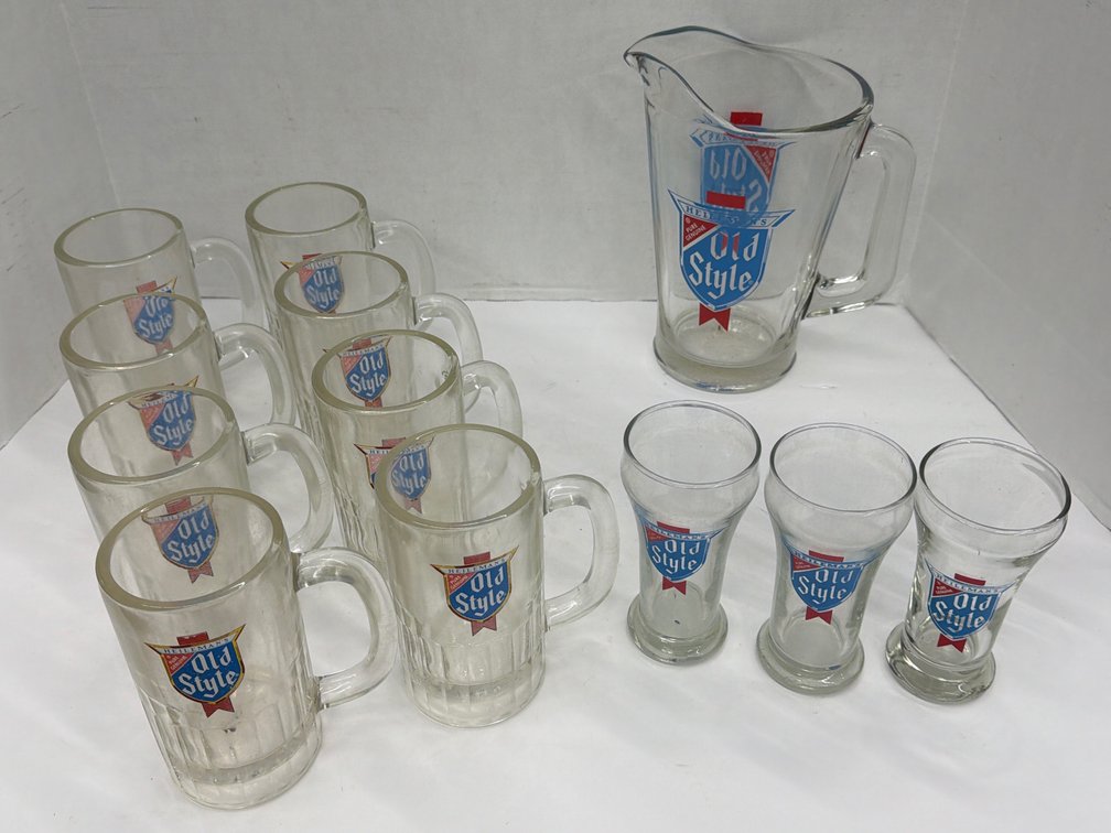 Old Style Pitcher & Glassware