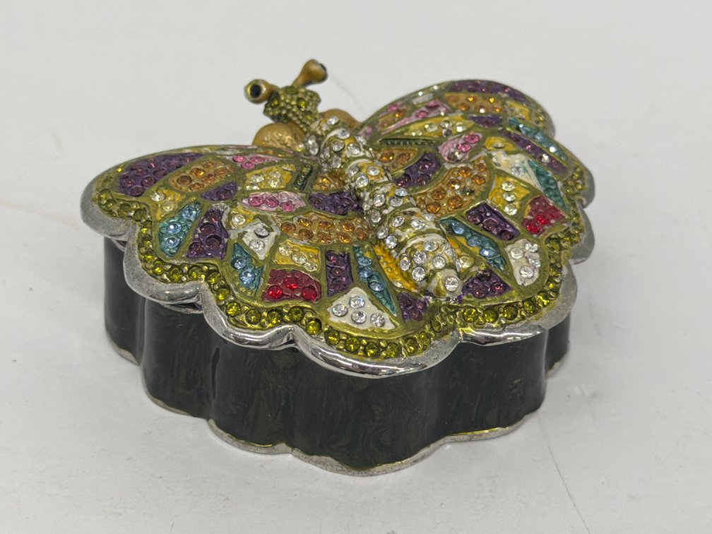 Butterfly Enamel Trinket Box