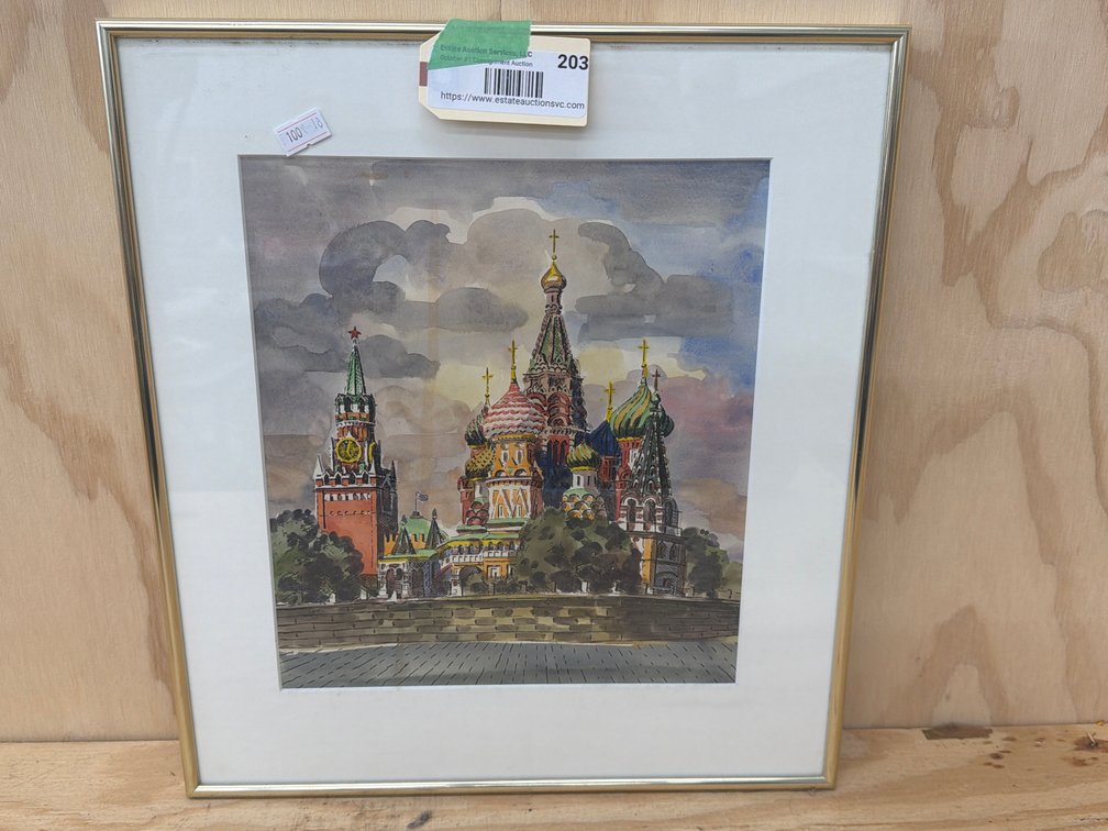 Rynek Starego Miasta Old Town Market Framed Watercolor