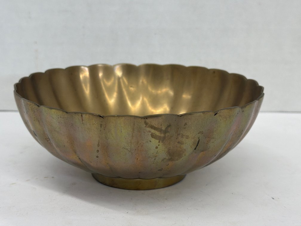 Brass Scalloped Bowl