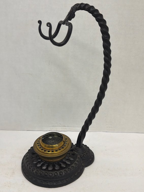 Brass Kettle Warmer on Iron Base
