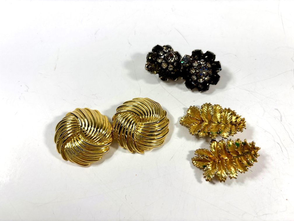 Kramer and West Germany Earrings and vintage Clips
