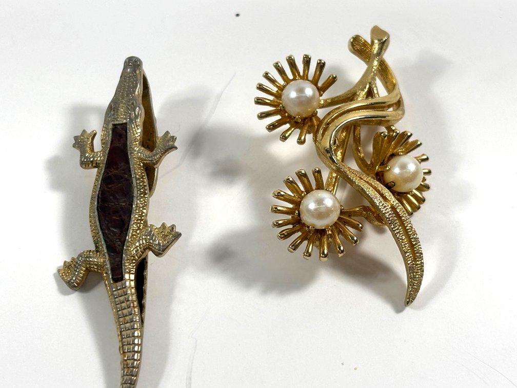 Hickok Tie Clip and Brooks Brooch