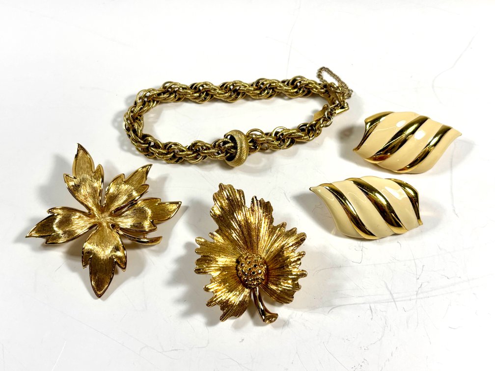 Vintage Monet Earrings, bracelet, Brooches