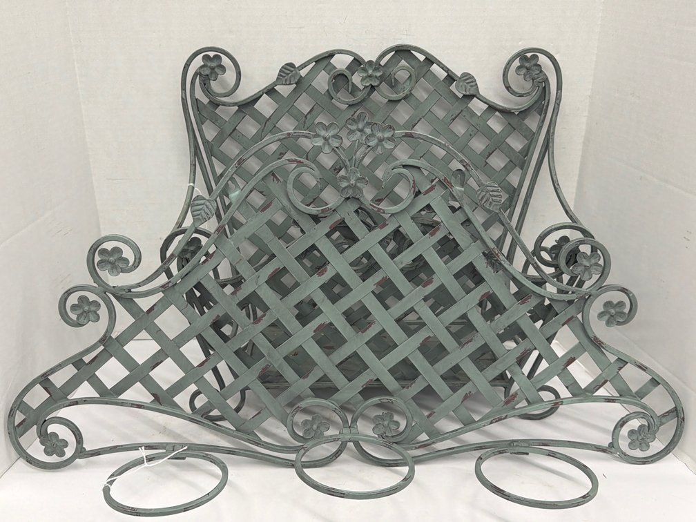 Metal Floral Basket & Wall Holder