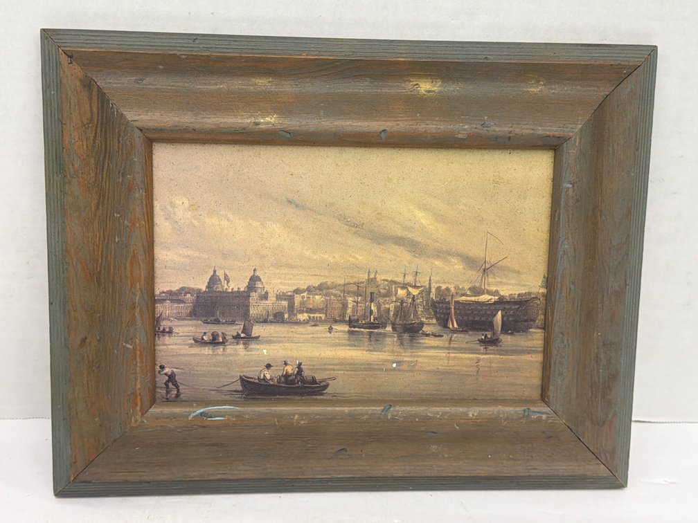 Harbor Scene Framed Print