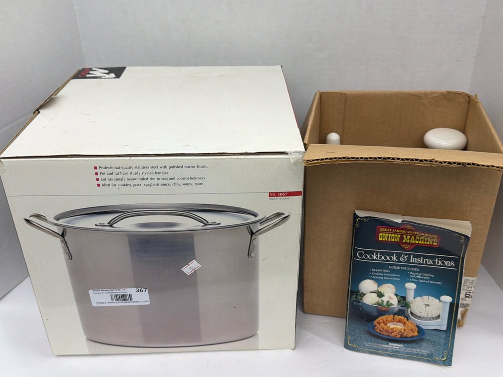 Aluminum Stock Pot & Onion Machine