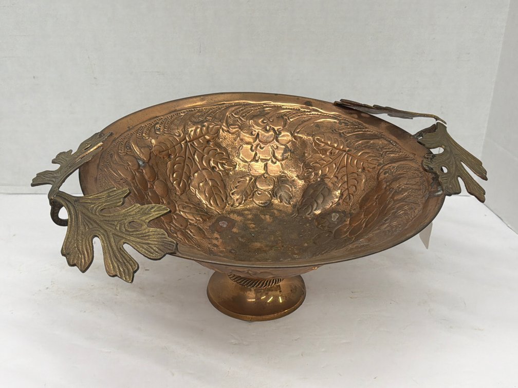 Large Copper & Brass Fruit Bowl