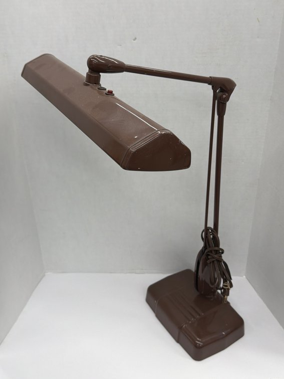 Brown Metal Adjustable Desk Lamp
