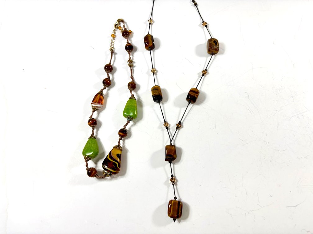 Natural Stone and Glass Bead Necklaces