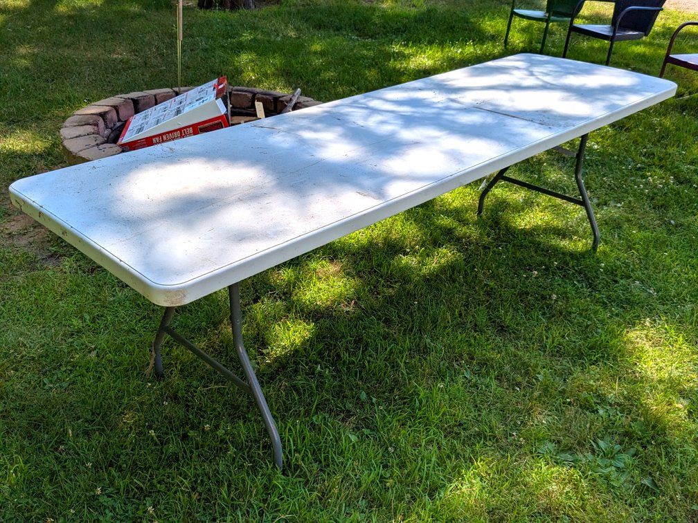 PDG 8ft folding table is 29" wide.