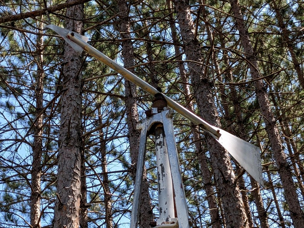 Wind mill base measures about 10ft tall.