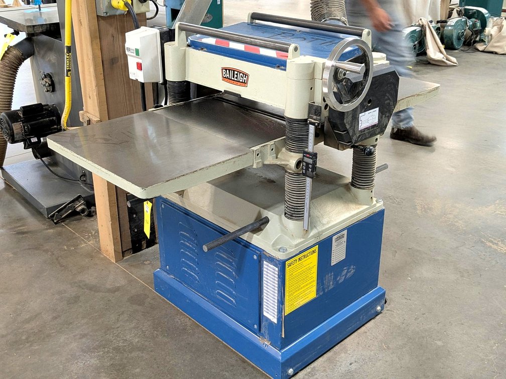 Baileigh industrial planer is Model IP-208 and has a 9" capacity.