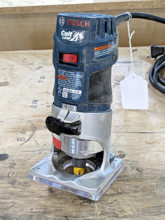 Bosch Colt palm router is model PR20EVS.