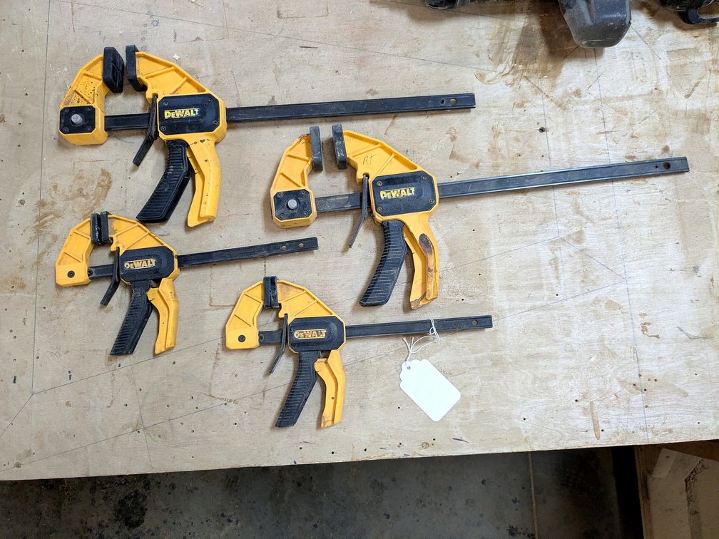 DeWalt bar clamps are up to 19" long overall.
