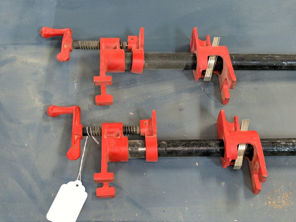 Pair of Bessey 3/4" x 2' pipe clamps.