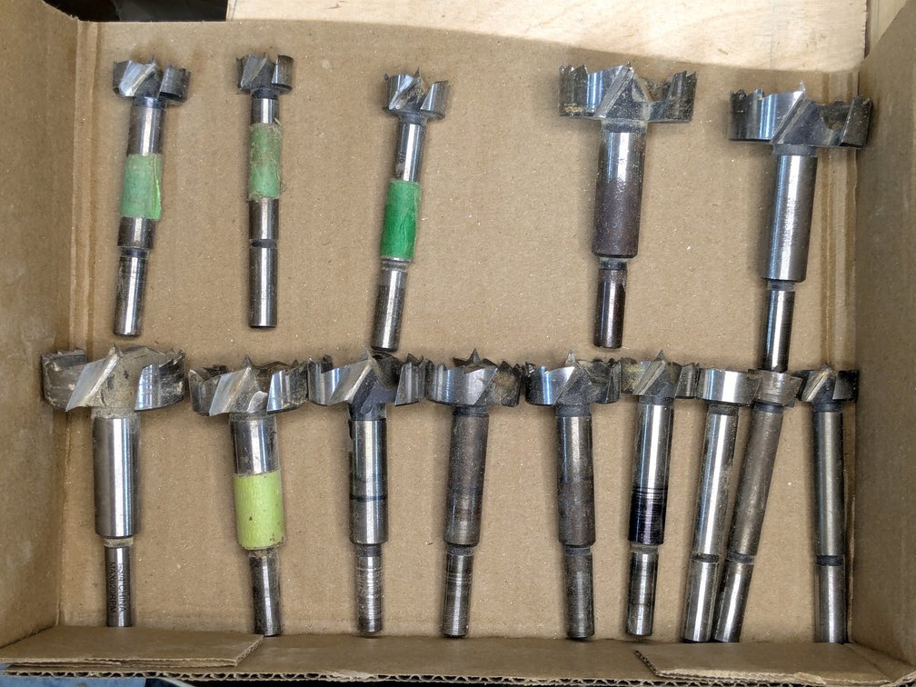 Forstner bits up to 1-3/4".