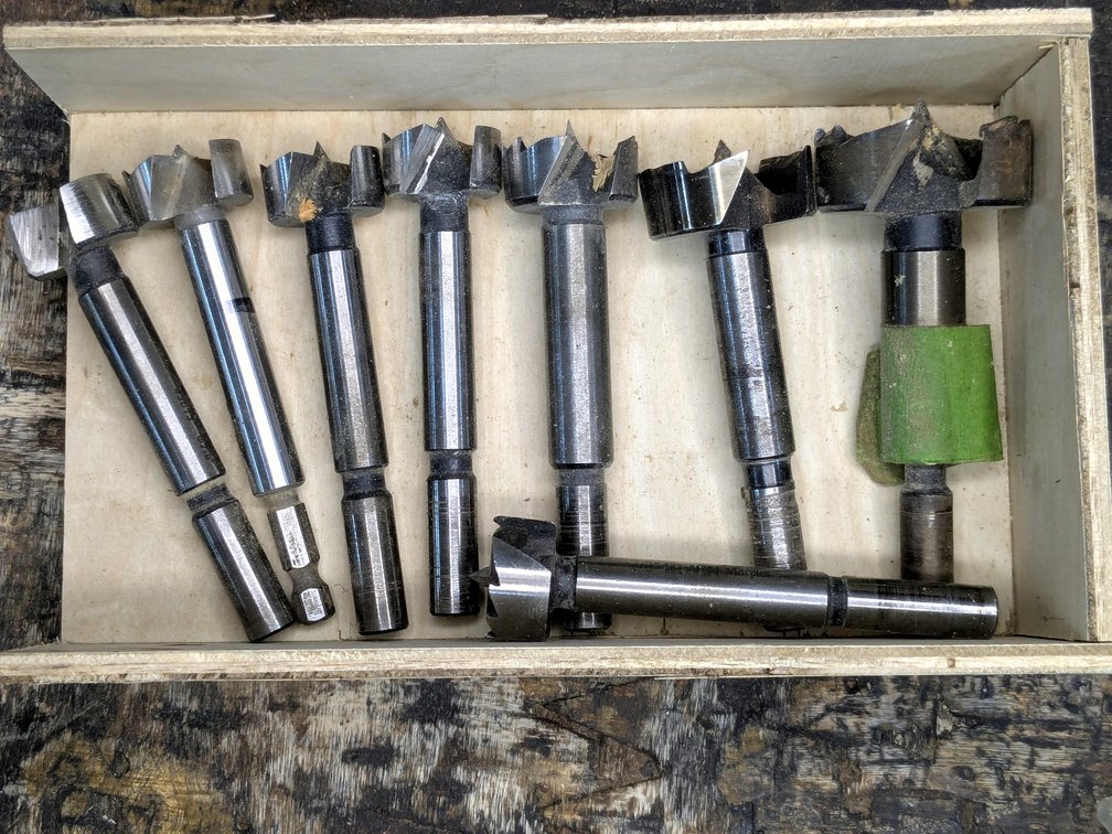 Forstner bits up to 1-1/2".