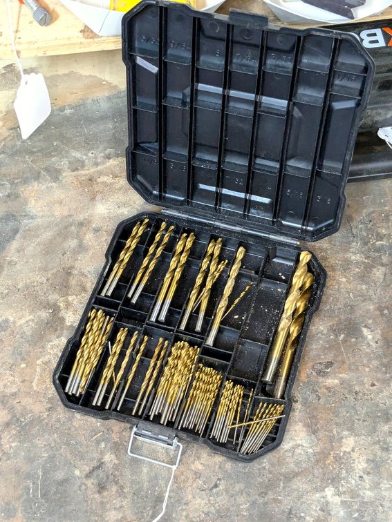 Drill index with drills up to 3/8".