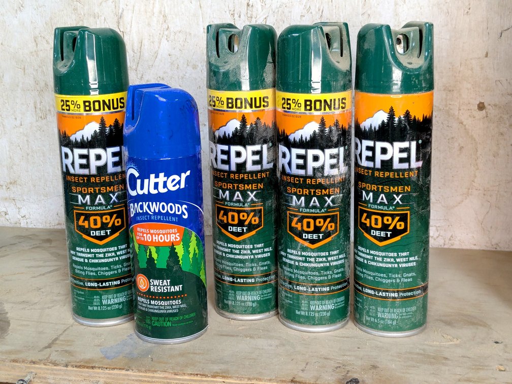 No shipping.  Full and partial cans of bug spray.