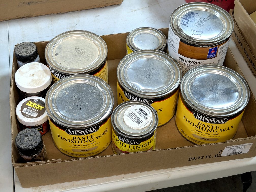 No shipping.  Minwax, Sherwin Williams and other wood finishes and wax.