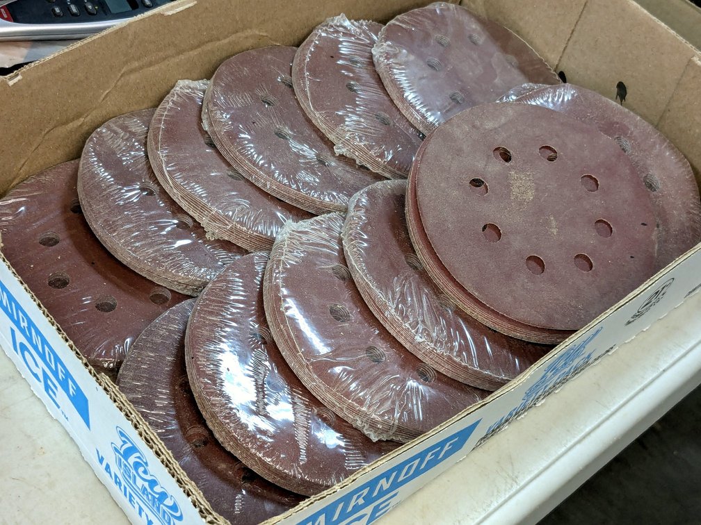 5" sanding discs, assorted grits.