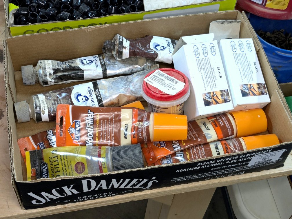 No shipping.  Elmer's, Minwax and other wood filler.