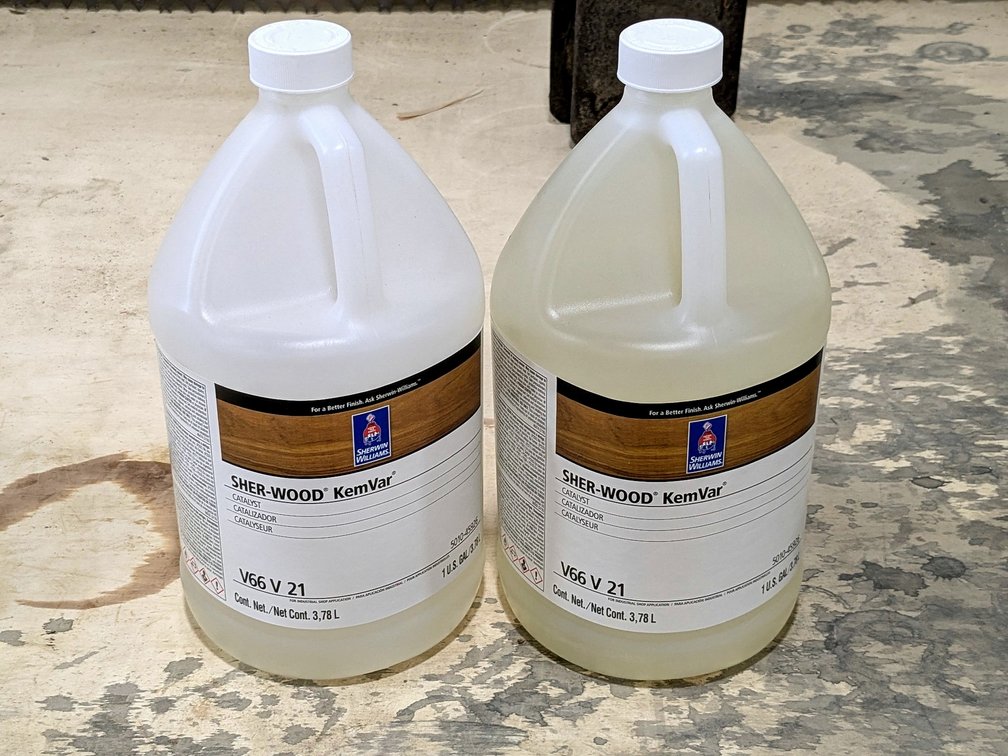 No shipping.  Sherwin Williams Sheer-Wood Kem-Var catalyst.  V66 V 21.