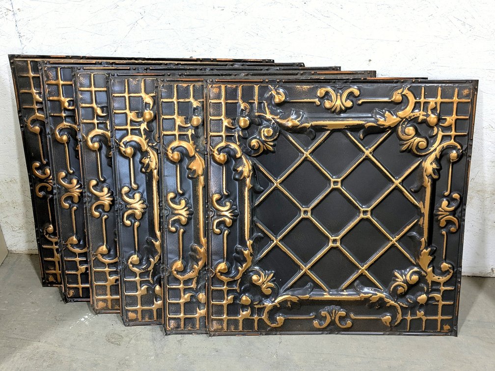 Six architectural accent embossed panels are each 2' x 2'.