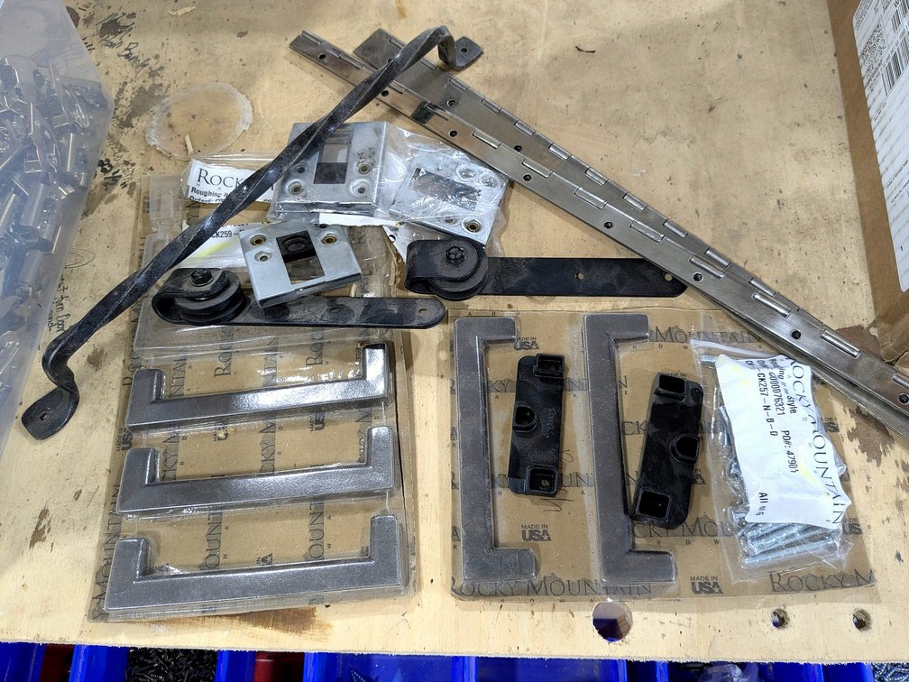 Piano hinges, door glides, drawer pulls, and more.