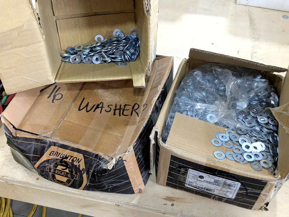Tons of washers, most are 7/8" x 5/16".