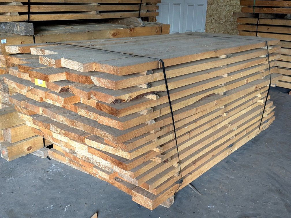 Bunk of 8/4 x 8 rough sawn pine, approx 102".
