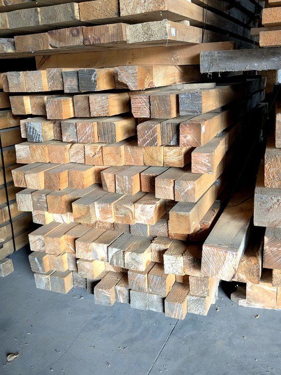 Bunk of 4x4 rough cut pine, approx 102".