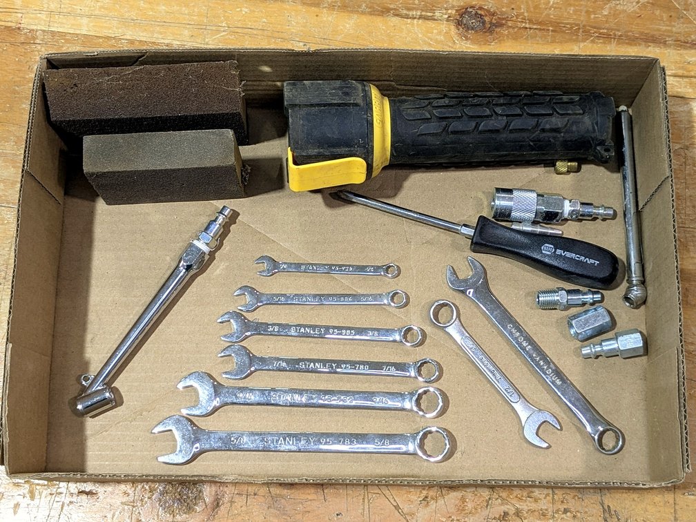 Stanley open and box end wrenches, air fittings and more.