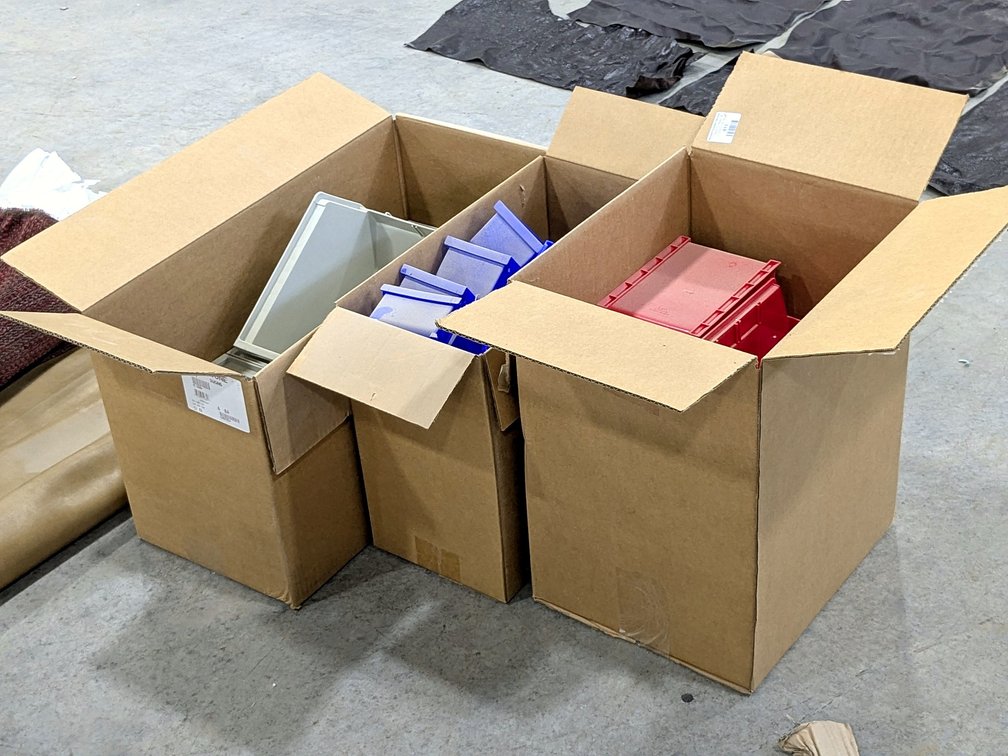 Akro and other organizer bins up to 9" wide.
