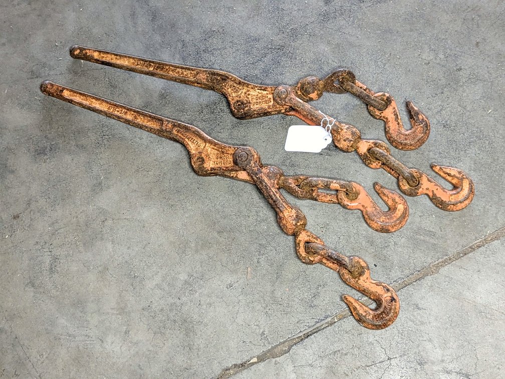 3/8" load binders measure 27" overall.