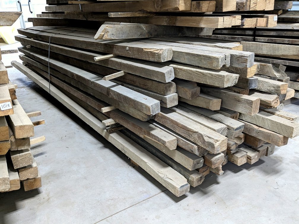 Rough sawn beams up to 14' long.