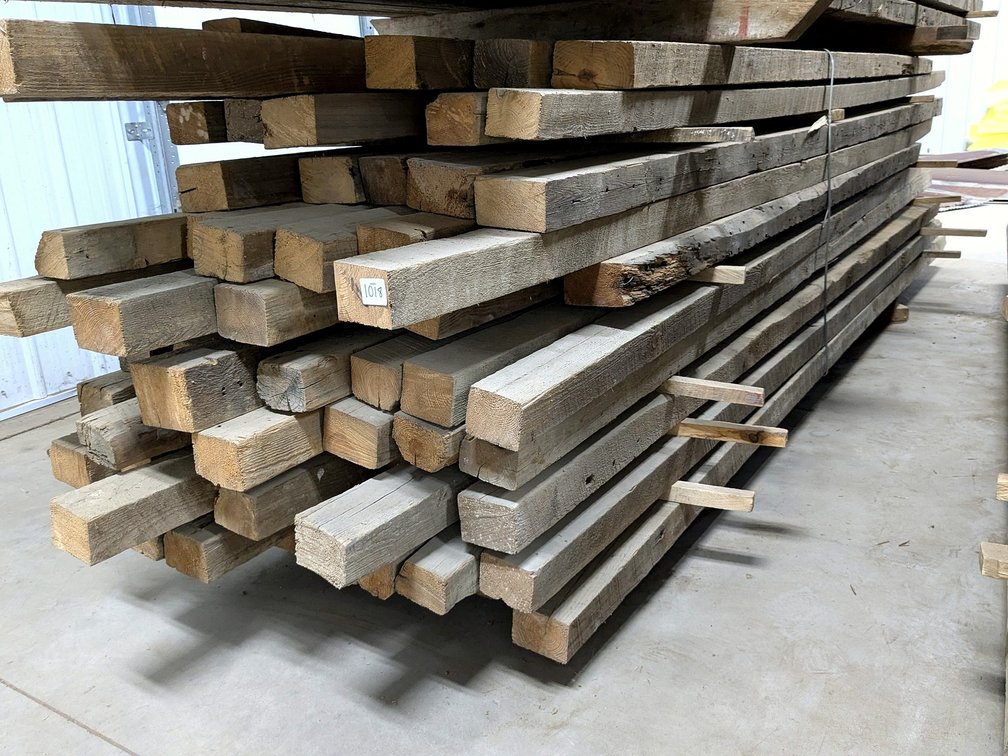 Rough sawn beams up to 13' long.