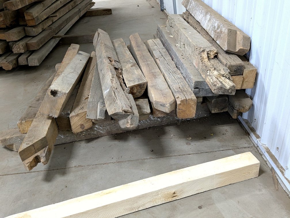 Rough sawn 4 x 4s up to 66'' long.