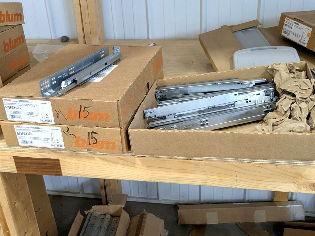 Blum soft close drawer glides up to 16" long.