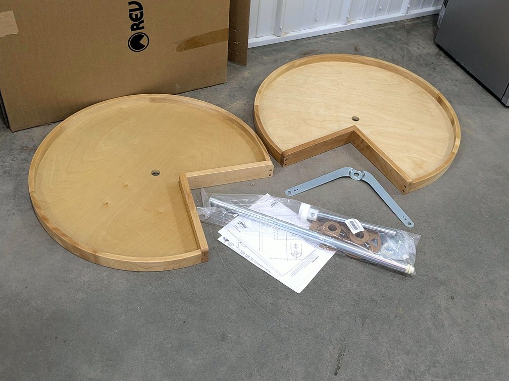 Rev-A-Shelf 28" lazy susan comes with original packaging.