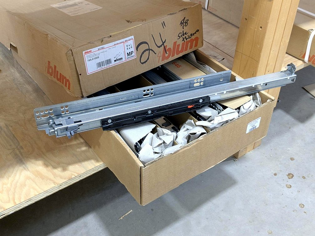 Blum 24" drawer slides.