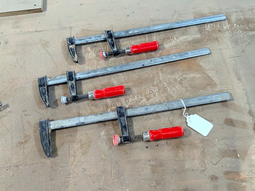 3 Bessey original bar clamps are 21" long.