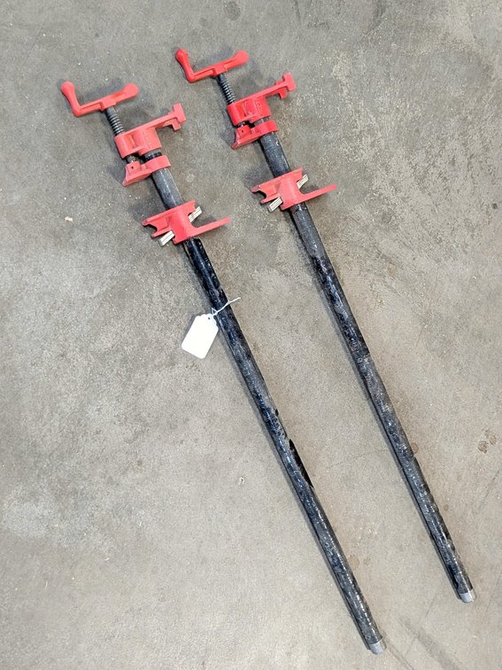 Two Bessey 3/4" x 3' long.