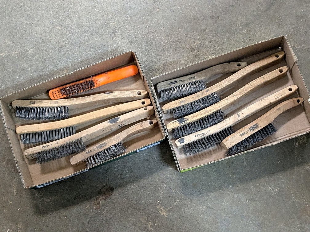 Lincoln and other wire brushes.