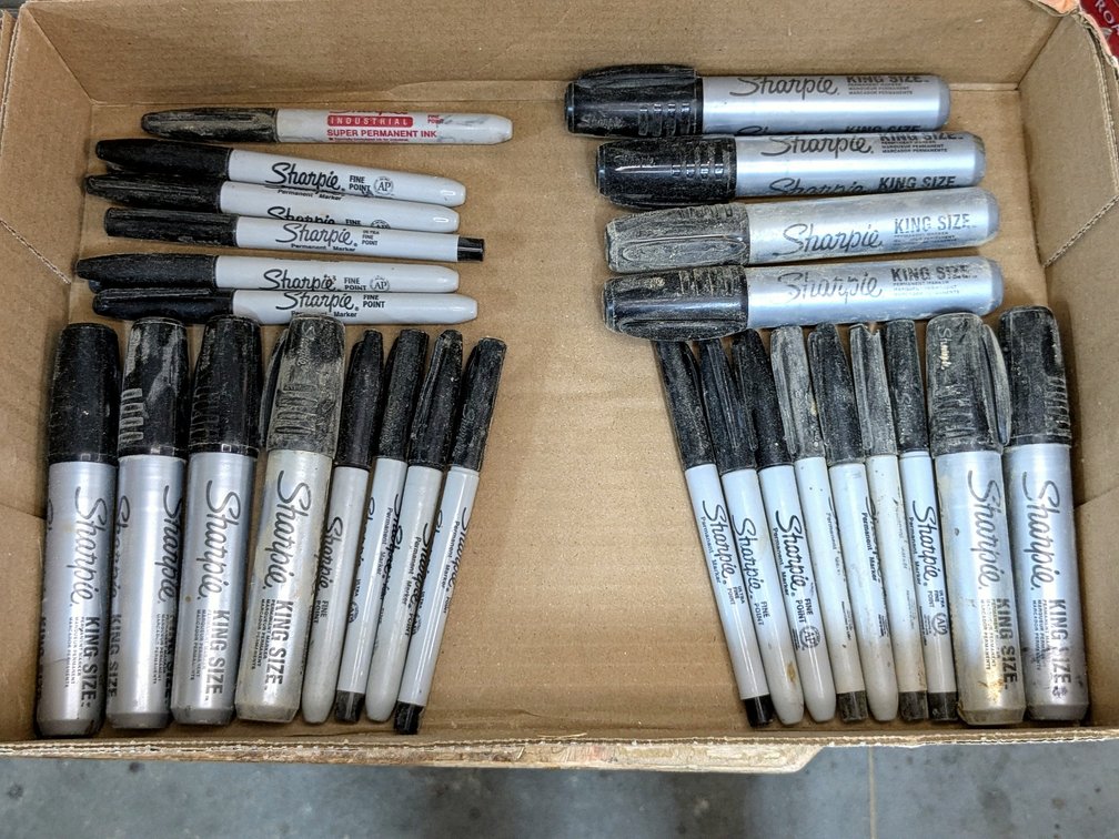 Tons of Sharpie markers.