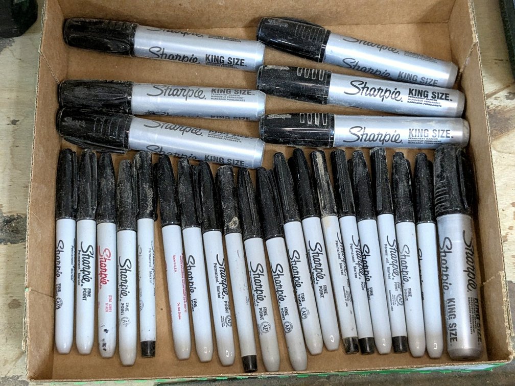 Tons of Sharpie markers.